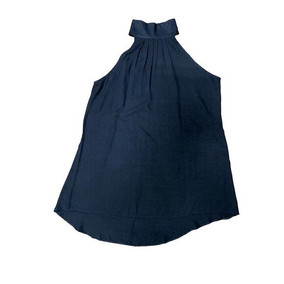 Black Grecian neck tank dress/top w/keyhole opening in back light & breezy. SZ L - Picture 3 of 6